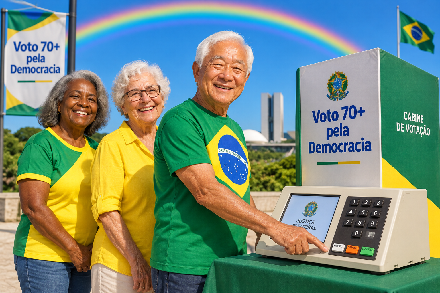 Antes de votar, confira e compare os planos de governo dos candidatos no que tange às políticas públicas para os idosos. Crédito: imagem gerada por IA